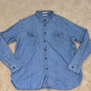 Wallace Barnes Button-Up Shirt Japanese Denim